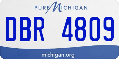 MI license plate DBR4809