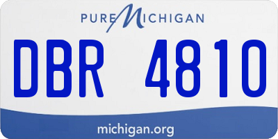 MI license plate DBR4810