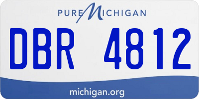 MI license plate DBR4812