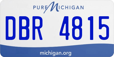 MI license plate DBR4815