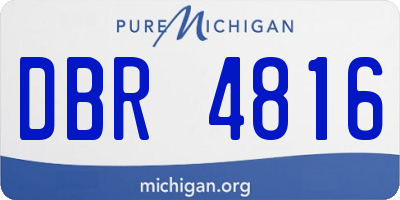 MI license plate DBR4816