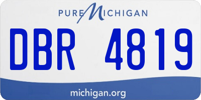 MI license plate DBR4819