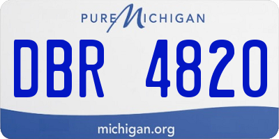 MI license plate DBR4820