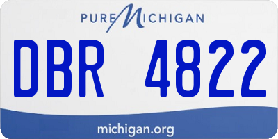 MI license plate DBR4822