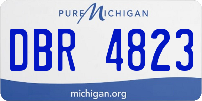 MI license plate DBR4823
