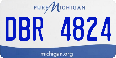 MI license plate DBR4824