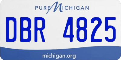 MI license plate DBR4825