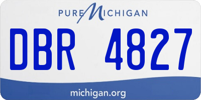 MI license plate DBR4827