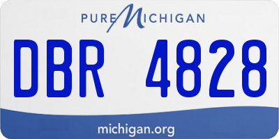 MI license plate DBR4828