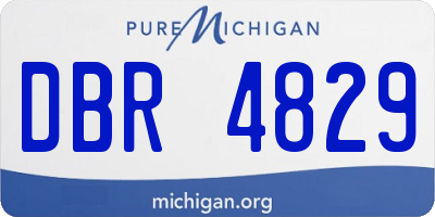 MI license plate DBR4829