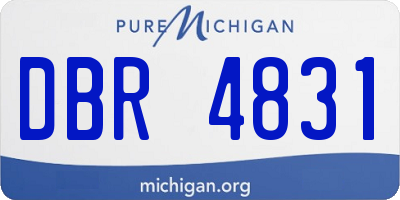 MI license plate DBR4831