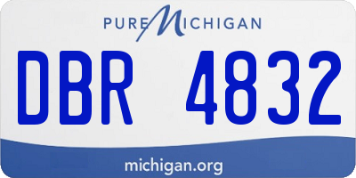 MI license plate DBR4832