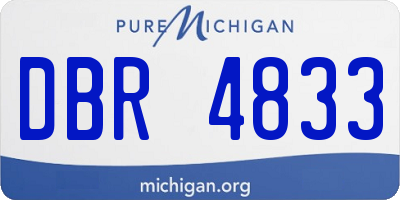 MI license plate DBR4833