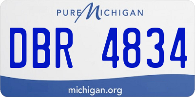 MI license plate DBR4834