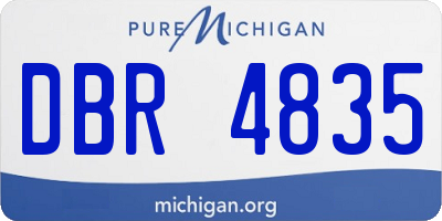 MI license plate DBR4835