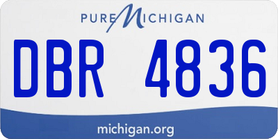 MI license plate DBR4836