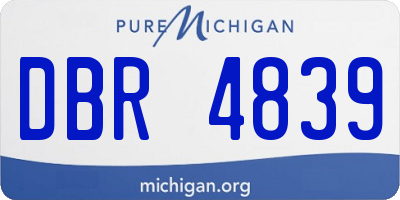 MI license plate DBR4839