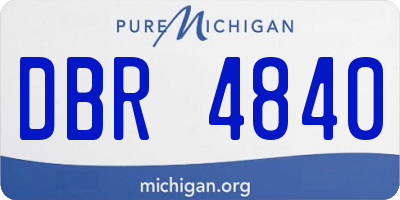MI license plate DBR4840