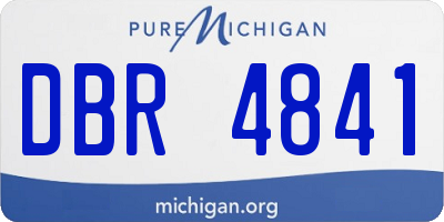 MI license plate DBR4841