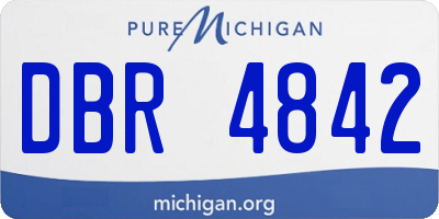 MI license plate DBR4842