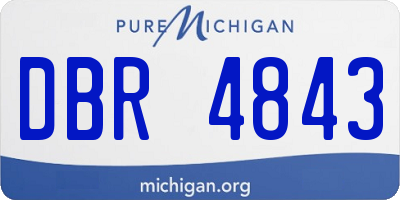 MI license plate DBR4843