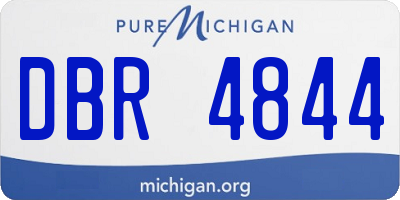 MI license plate DBR4844