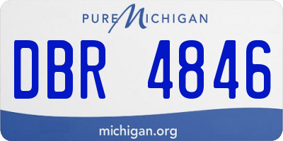 MI license plate DBR4846