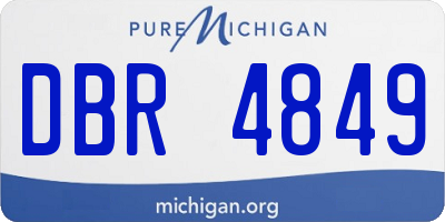 MI license plate DBR4849
