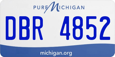 MI license plate DBR4852