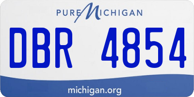 MI license plate DBR4854