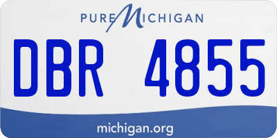 MI license plate DBR4855