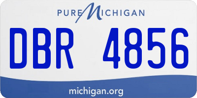 MI license plate DBR4856