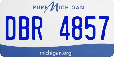 MI license plate DBR4857