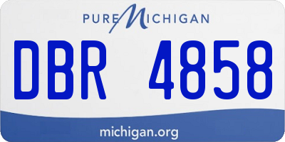 MI license plate DBR4858