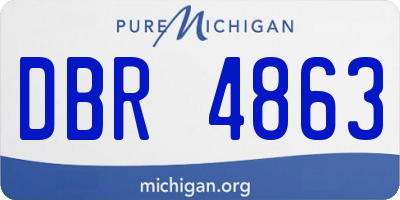MI license plate DBR4863