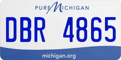MI license plate DBR4865
