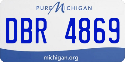 MI license plate DBR4869