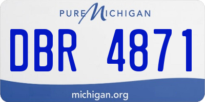 MI license plate DBR4871
