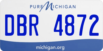 MI license plate DBR4872