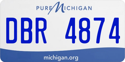 MI license plate DBR4874