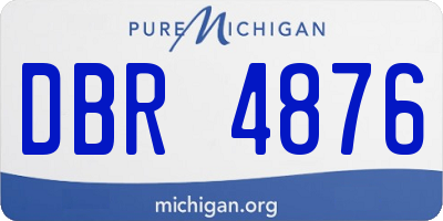 MI license plate DBR4876