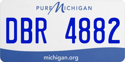 MI license plate DBR4882