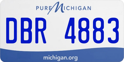 MI license plate DBR4883