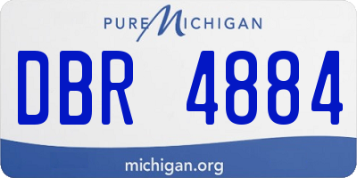 MI license plate DBR4884