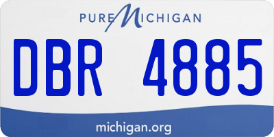 MI license plate DBR4885