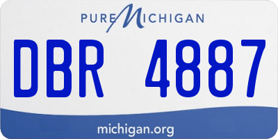MI license plate DBR4887