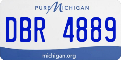 MI license plate DBR4889