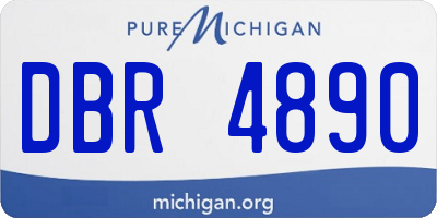 MI license plate DBR4890