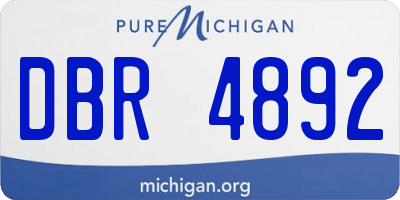 MI license plate DBR4892
