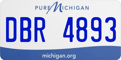 MI license plate DBR4893
